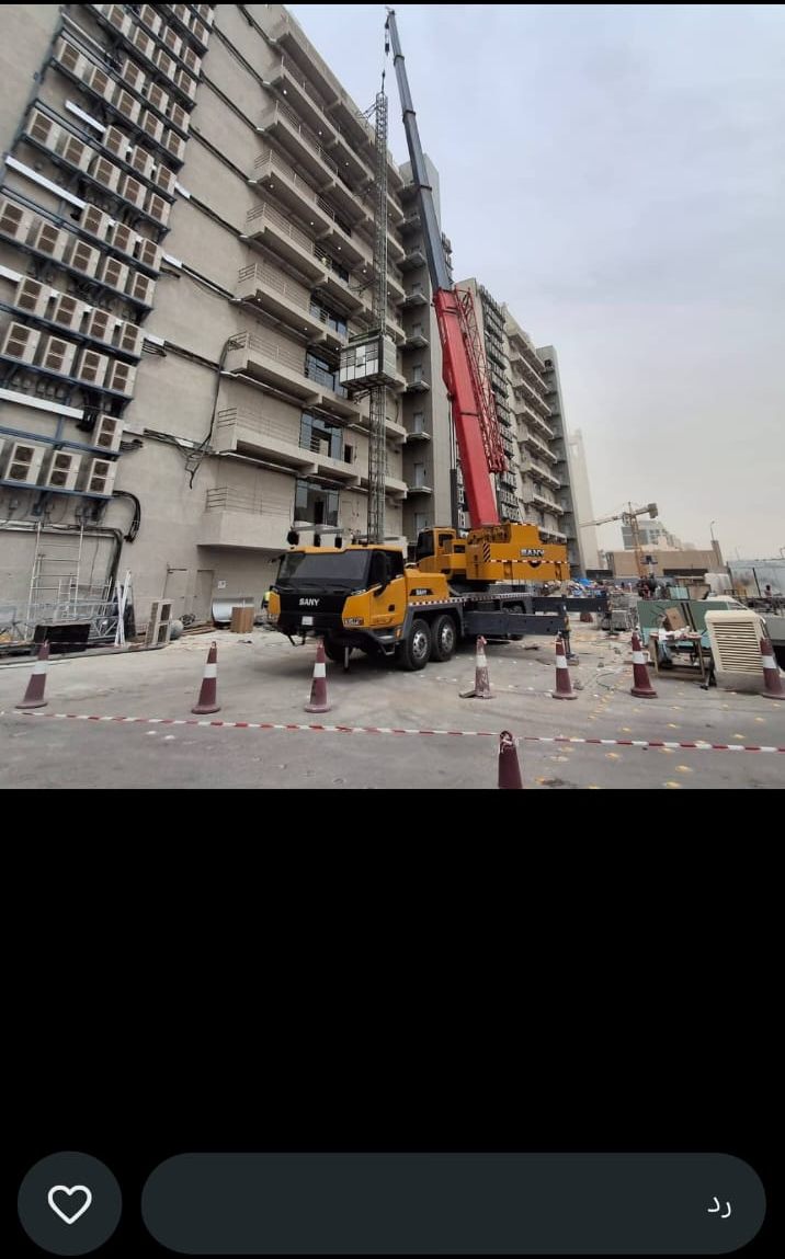 كرين 130 طن للإيجار الشهري واليومي في الرياض